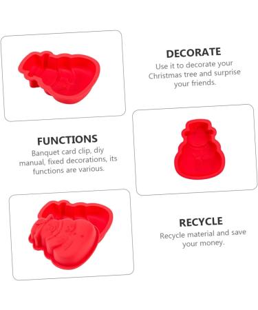 GRIRIW Cupcake 2 Pcs Baking Mold Silicone Molds Reindeer Fondant Mold Xmas Cake Silicone DIY Mold Dessert Non Stick 17.8X15.5X3CM As Shown - Buy Online on GoSupps.com