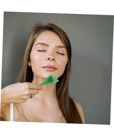 Gatuida 2-in-1 Hair Comb Massager & Gua Sha Device - Scalp & Face Massage Tool for Relaxation | Green 16.5x5.5x3cm - Buy Online on GoSupps.com