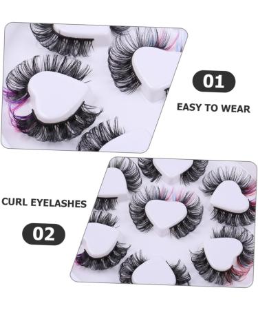 FOMIYES 7 Pairs Fake Eyelashes False Lashes Colored Eyelashes Faux Eyelashes False Eyelashes Lashes with Color Lash Clusters Color Lashes Cosplay Lashes Extend Curly Chemical Fiber - Buy Online on GoSupps.com