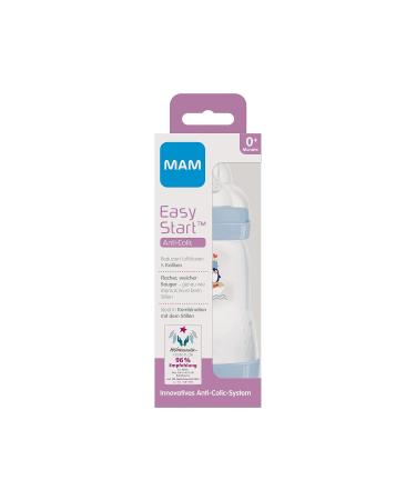 Buy Mam Easy Start Anti-Colic Baby Bottle 260ml | Innovative Floor Valve Suction Cup Size 1 From Birth - Colic Relief for Babies - Buy Online on GoSupps.com