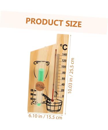 Premium Sauna Timer Glass Tube Hourglass - 15 & 2 Minutes Rotating Sand Timer for Sauna Oven & Beach Use - Buy Online on GoSupps.com