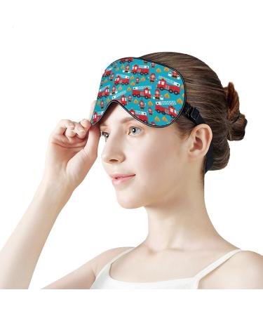 Fire Truck Car Sleep Mask - First Responder Heroes Eye Cover for Sleeping, Adjustable Strap, Blocks Light - Ideal for Night Travel, Nap - Men, Women - Buy Online on GoSupps.com