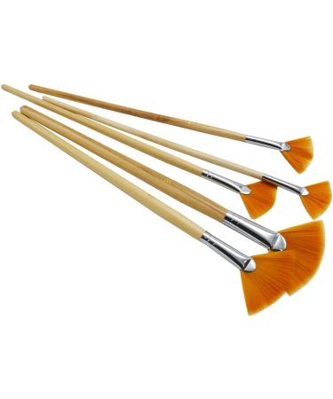 JOWOART 5Pcs Nylon Fan-Shaped Brush Set for Painting and Drawing - Buy Online on GoSupps.com
