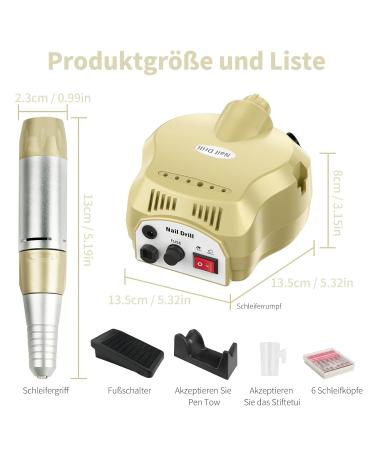 Aisely Electric Nail Miller & File Set - 30 000RPM Adjustable Nail Drill for Gel & Acrylic Manicures - Safe for Beginners & Professionals - Buy Online on GoSupps.com