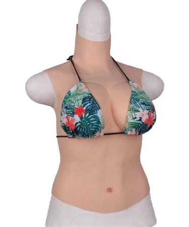 Buy Knobco Realistic Silicone Breast Shapes - High Collar Mastectomy Prosthesis & Holiday Costumes in Ivory White Size C 1650 C - Buy Online on GoSupps.com