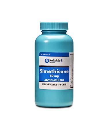 Reliable 1 Simethicone 80mg Anti-Gas 100 Peppermint Tablets (1 Bottle) - Buy Online on GoSupps.com