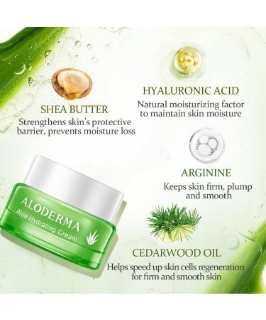 Aloderma Essential Aloe Hydrating Skin Care Set - 5 Pieces - Gel Cleanser Toner x2pcs Cream - Buy Online on GoSupps.com