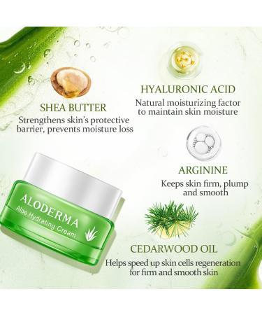 Aloderma Essential Aloe Hydrating Skin Care Set - 5 Pieces - Gel Cleanser x2pcs Toner Cream - Buy Online on GoSupps.com