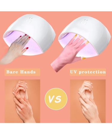 COOSLIM Anti UV Gloves for Gel Nail Lamp Uv Shield Glove for Women UPF50+ Protection Gloves for Manicures Black - Buy Online on GoSupps.com