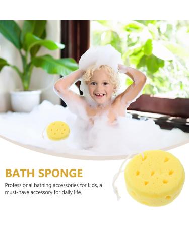 FOMIYES Bath Sponge Mesh Pouf Shower Ball Exfoliating Body Brush Scrubber - Yellow (4pcs) - Buy Online on GoSupps.com