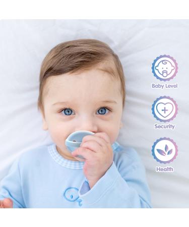 ONTA BPA-Free Silicone Baby Pacifier Holder Clip - Blue (3-18 Months) - Buy Online on GoSupps.com