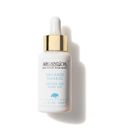 Argand'or organic argan oil hair oil for dry hair 50 ml strengthens the hair and counteracts split off for elasticity smoothness and natural gloss vegan
