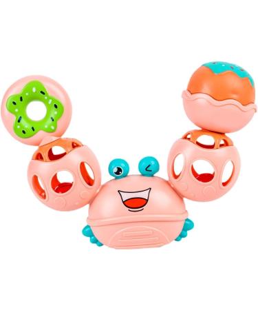 Abbto Babyrassel Crab Shape Newborn Toy - Soft Sensory Ball & Calming Bite Ring for Babies - Buy Online on GoSupps.com