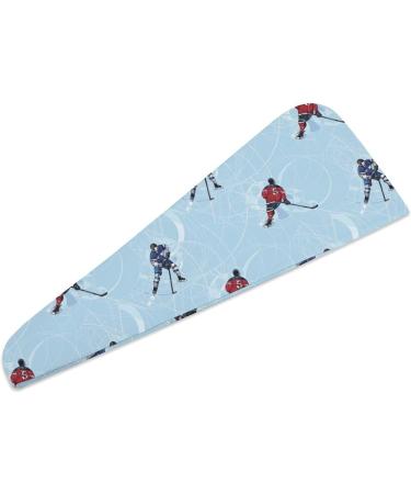 Super Absorbent Ice Hockey Players Microfiber Hair Towel Wrap for Women - 10x26 Inch Hair Turban with Button - Buy Online on GoSupps.com