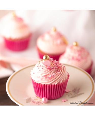 Super Sprinkle Pink Heart Mix 180g | Edible Decorations Without AO Dyes | EU Ingredients | Best for Cakes & Desserts - Buy Online on GoSupps.com
