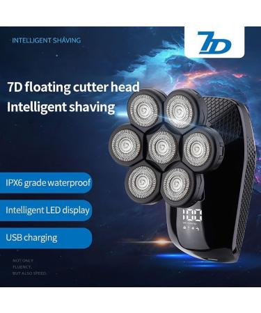 5 in 1 Electric Head Shaver for Bald Men - 7D Rechargeable Shaving Kit | Black | Perfect Bald Head & Beard Grooming Tool - Buy Online on GoSupps.com