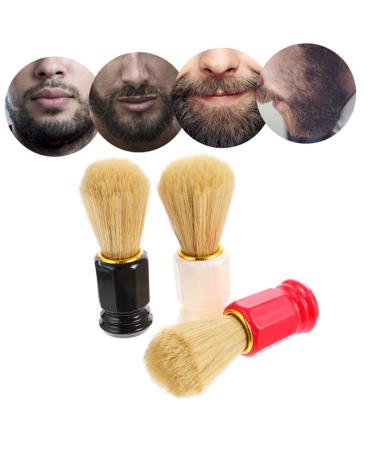 Frcolor 3 STK Razor brush hairdresser Staubbrush Bartbrush Staub brush for the face beard care brush hairdresser neck brush roof hair brush cosmetics man bristles wood tools
