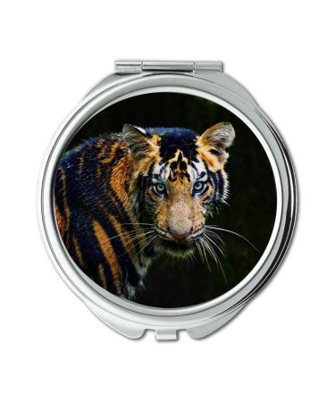YENDOSTEEN Mirror makeup mirror animal big cat carnivore pocket mirror portable mirror