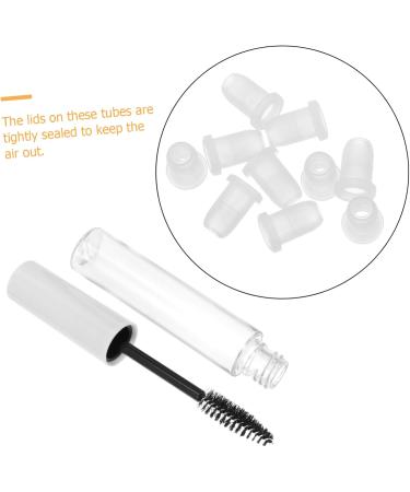 Didiseaon 20 Pcs Eyelash Tube Mascara Bottles Cosmetic Empty Eyeliner Tubes Clear Round Tubing White Plastic - Buy Online on GoSupps.com