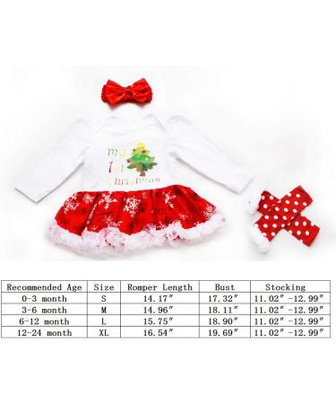 Winmany Baby Girls Christmas Romper Tutu Dress Set 6-12 Months with Headband, Leg Warmer, and Shoes - Christmas Tree - Buy Online on GoSupps.com