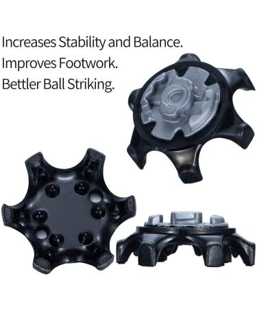 Gusnilo Golf Shoes Black Soft Spikes 21Pcs - Easy Replacement Anti-Skid Cleats - Buy Online on GoSupps.com