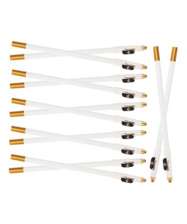 TEHAUX Lot de 12 Crayons Sourcils Blancs pour Femmes avec Taille-Crayon en Bois Crayon Eyeliner Blanc Multifonctionnel Maquillage Pr cis et Naturel pour Usage Quotidien