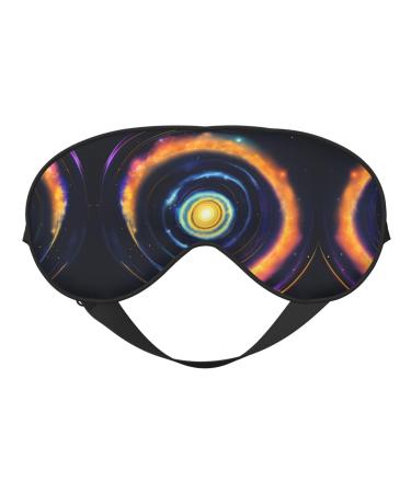 Space Spiral Cosmic Energy Print Double-Sided Eye Mask Soft and Light Blocking for Enhancing Sleep Quality