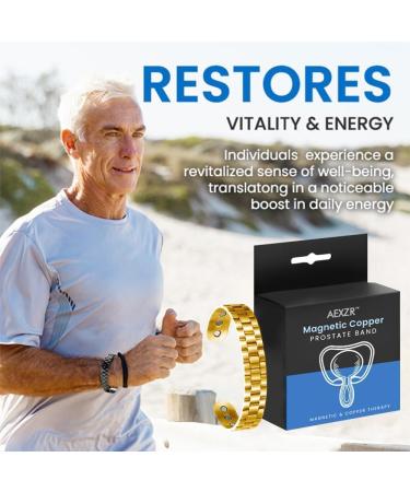 Magnetic Copper Prostate Band Prostate Wristband Magnetic Copper Prostate Bracelet Improves Blood Circulation Black - Buy Online on GoSupps.com