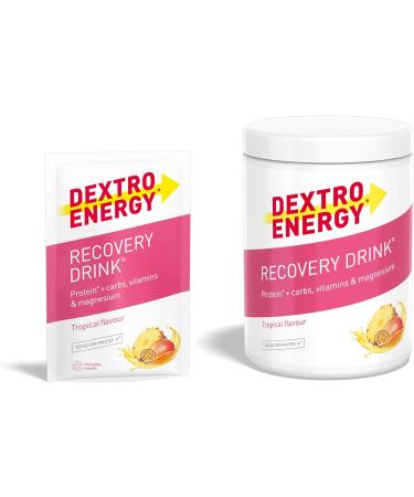 Dextro Energy Recovery Drink Tropical 356g - Electrolyte Powder with Vitamins & Magnesium for Muscle Recovery - Buy Online on GoSupps.com