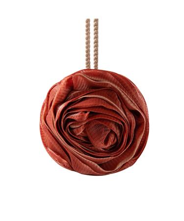 Soft Shower Sponge | Rose Multipurpose Bath Balls - Cute Bath Balls with Lanyard Portable Bath Supplies for Home Apartment Bathroom Dormitory Red