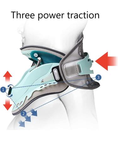Neck Correction Traction Device Adjustable Neck Stretcher Collar for Neck Shoulder and Back Pain Portable Physical Therapy Relief - Buy Online on GoSupps.com