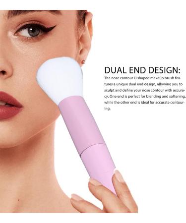 SIXRUN Nose Contour U Shaped Makeup Brush for Sculpting Defining 2 In 1 Contour Brush Soft Innovative Dual End Brush 6.9in 2 In 1 Contour Brush - Buy Online on GoSupps.com
