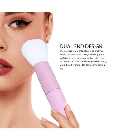2-in-1 U Shaped Nose Makeup Brush - Double Ended Contour Brush for Beginners & Professionals | Perfect Nose Sculpting Tool - Buy Online on GoSupps.com
