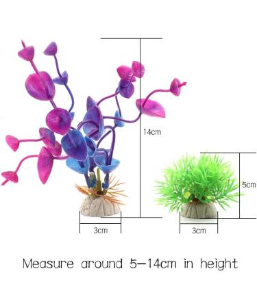 Buy Huayue 15-Piece Plastic Aquarium Plants | Colorful & Versatile Aquarium Decorations for Aquatic Bliss - Buy Online on GoSupps.com
