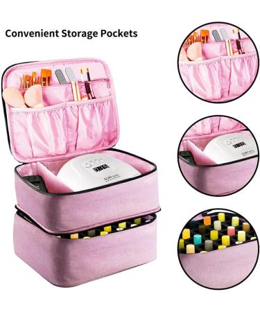 YUSSEQDD Stylish Appearance And Safe Nail Polish Storage Bag For 30 Grids Polyester 30 Grids Nail Polish Storage Bag Easy - Buy Online on GoSupps.com