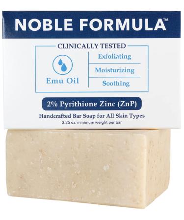 Noble Formula 2% Pyrithione Zinc (ZnP) Original Emu Bar Soap, 3.25 oz 1 Bar, 3.25 Ounce