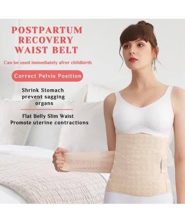 Postpartum Belly Binder - Large Pink Abdomen Girdle for Body Recovery After Childbirth - Buy Online on GoSupps.com