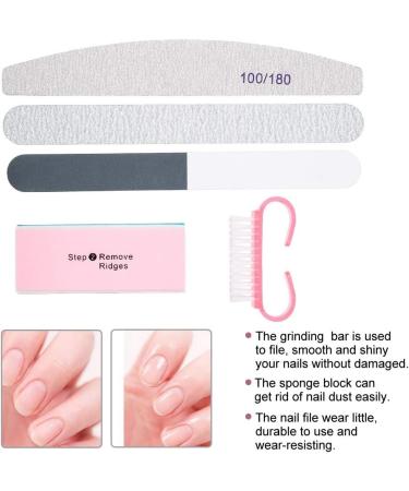 Nail Files Powder Brush Durable Buffing grit Accessories UV Gel Polish Tools for Home Professional use Portable Buffer Files Buffers Manicure Pedicure Care Kit Dead Skin - Buy Online on GoSupps.com