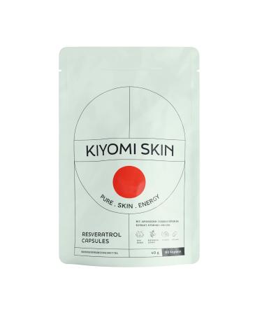 KIYOMI SKIN Skin Energy Resveratrol Capsules - dietary supplement for all skin types -60 capsules 40 g vegan