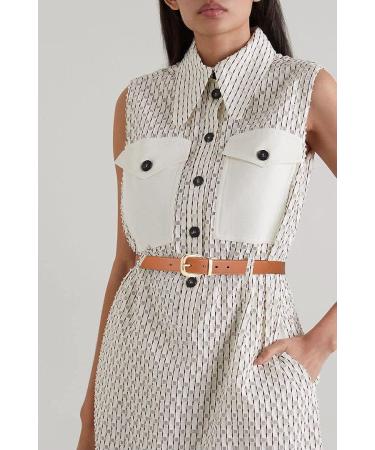 CR Reversible Women's Leather Belt - Rotated Gold Buckle, 1.1 Width - Black/Burnt Orange - Size 35-37 (Fits Pants 12-14) - Buy Online on GoSupps.com