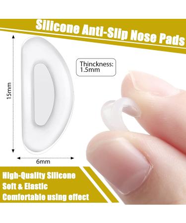 24 Pairs Adhesive Eye Glasses Nose Pads  D Shape Stick on Anti-Slip Soft Silicone  Adhesive Nose Pads Glasses Nose Pad for Glasses  Eyeglasses and Sunglasses Transparent - Buy Online on GoSupps.com