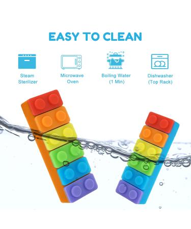 Rainbow Sensory Chewing Chain Set (4 Pieces) - Oral Motor Skills Autism & ADHD Solutions Bite Ring & Chewing Trailer - Buy Online on GoSupps.com
