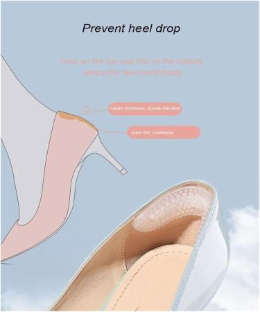 Silicone Heel Stickers - Comfortable Grips for Women & Men | Heel Cushions & Pads for Foot Care (XL-Transparent - Buy Online on GoSupps.com
