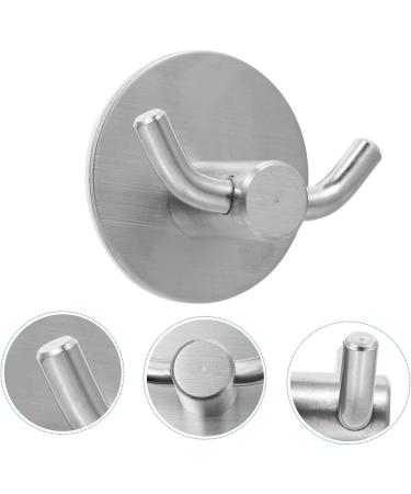 Alipis 2pcs Hook up Wall Mount Clothing Rack Towel Hook Rustic Coat Hooks Wall Hanger Hook Rack Sucker 4.5X4.5cm Silver - Buy Online on GoSupps.com