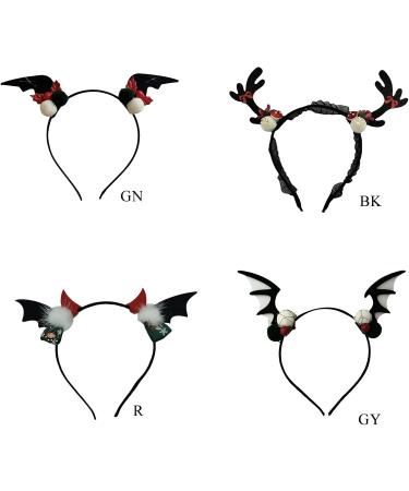 amangul Antlers Headband Hair Hoop Devil Wing Headband Christmas Deer Horn Headband Christmas Hair Hoop Headband n Antlers(Green) - Buy Online on GoSupps.com