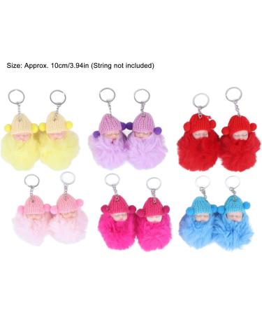 Buy mlida Sleeping Baby Pendant Keychain | Fluffy Fur Doll Luggage Tag | Cute International Shipping - Buy Online on GoSupps.com