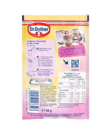 Dr. Oetker Paradies Creme Stracciatella - 66g | Indulge in Creamy Stracciatella Delight | International Shipping Available - Buy Online on GoSupps.com