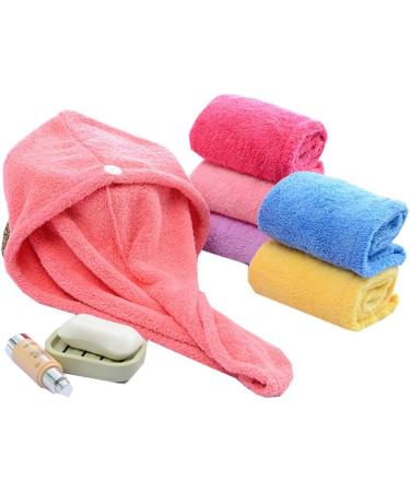 Buy NOLITOY 3pcs Microfiber Hair Towel & Shower Cap Set - Quick Dry Absorbent Cartoon Head Towel for Hair Drying | International Shipping Available - Buy Online on GoSupps.com