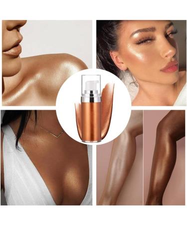  HADAVAKA 20ml Glitter Body Makeup Liquid Cream Bronzer Smooth Shine Liquid Foundation Moisturizing Shiny Face Body Skin Highlighter Lotion Instant Result Sparkles and Deepens Skin Tone (02#) - Buy Online on GoSupps.com