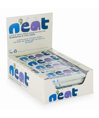 N eat Blueberries & Chia Seeds Natural Energy Fruit Bar 16x45g (Vegan & Palm Oil Free). Blueberries & Chia Seeds 16 Count (Pack of 1)